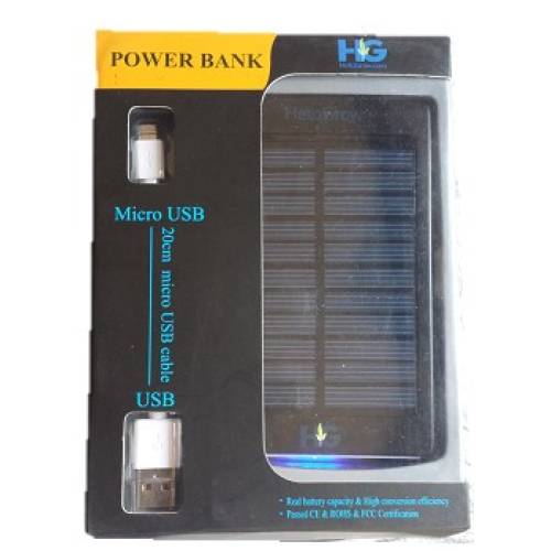 solar power bank dual USB 2.0 phone charger 10000 mAh LED flashlight